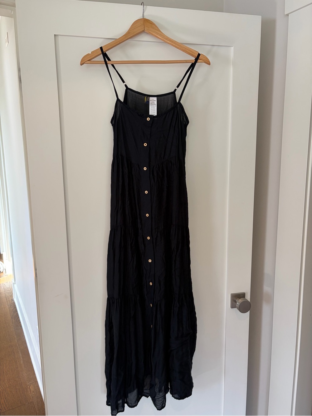 Polo by Ralph Lauren Dark Navy Tiered Button-Front Maxi Dress